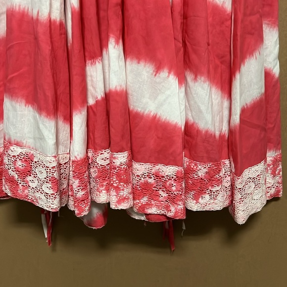 Sundance red and white tie die midi dress size 2 100% cotton - Picture 8 of 8